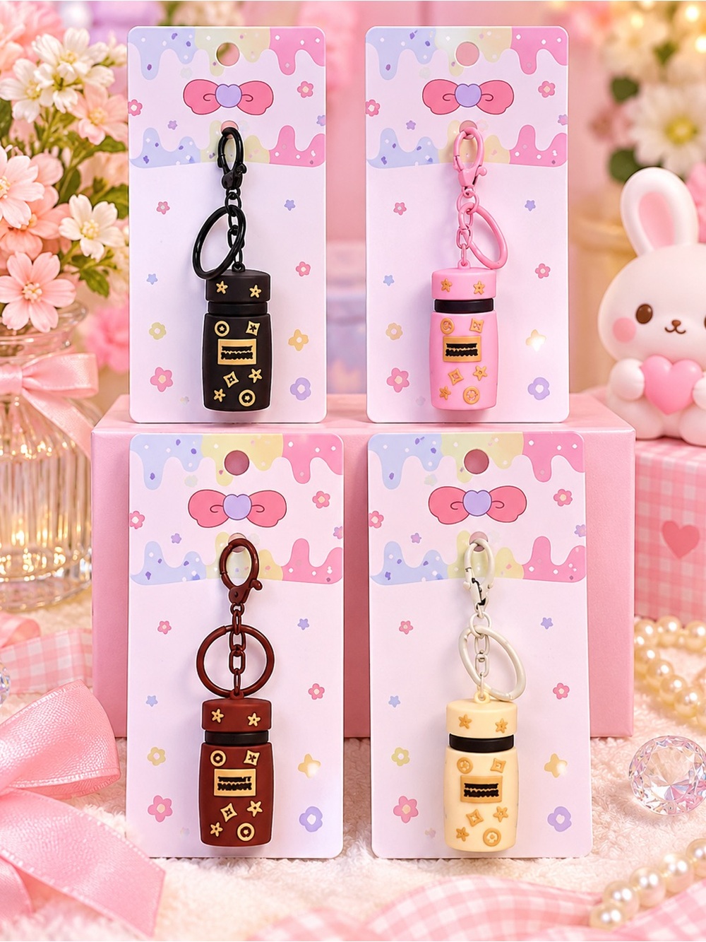 4  Star Charm Keychain Accessory
